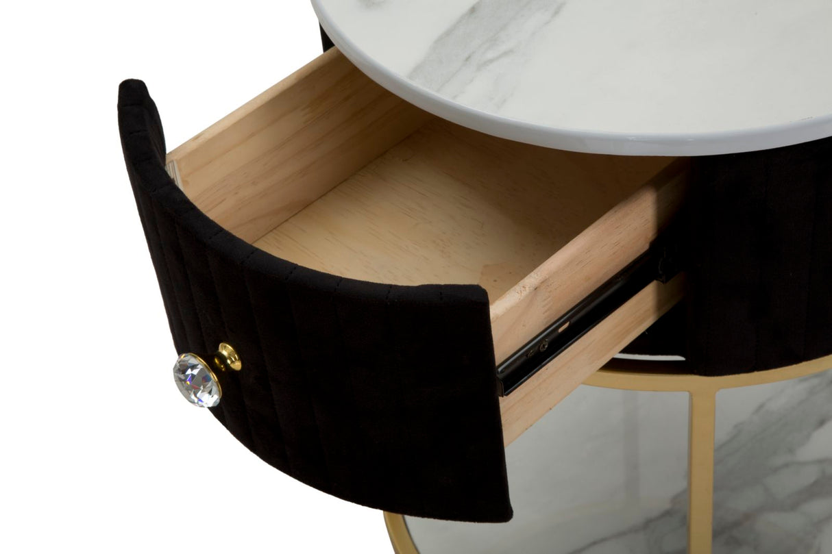 COMODINO MONTPELLIER NERO - FERRETTI