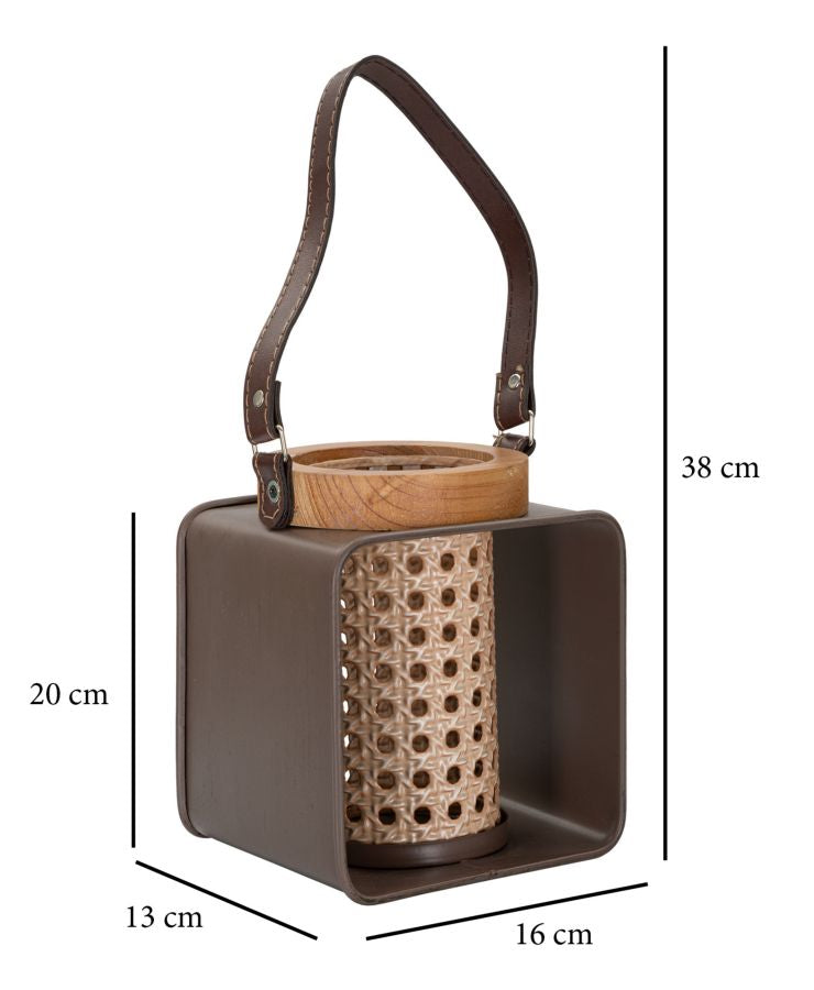 LANTERNA IRON-RATTAN - FERRETTI