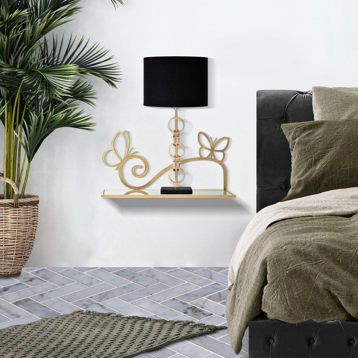 COMODINO MENSOLA BUTTERFLY COPPIA - FERRETTI