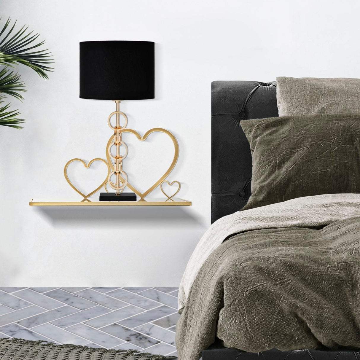 COMODINO MENSOLA HEARTS COPPIA - FERRETTI