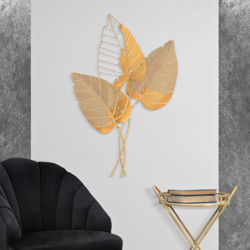 PANNELLO IN FERRO AUTUMN LEAF GOLD - FERRETTI