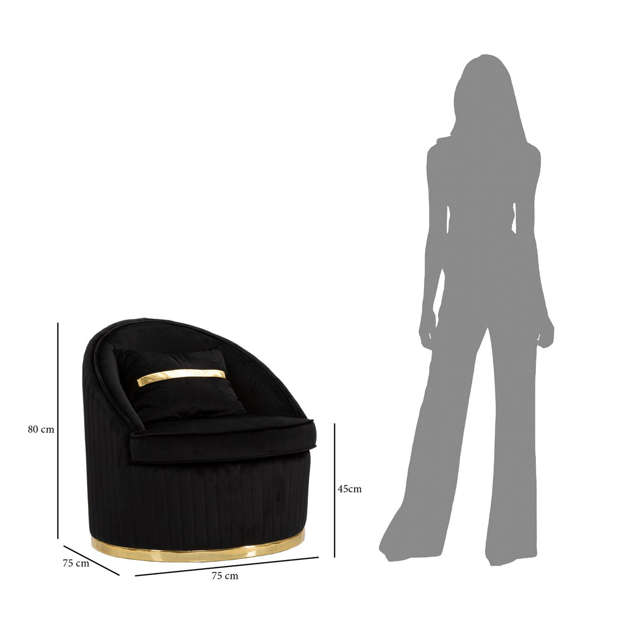 POLTRONA SPACE PLUS NERA - FERRETTI