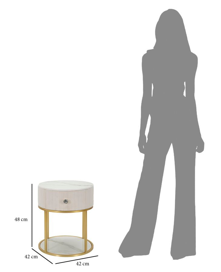 COMODINO MONTPELLIER CREMA - FERRETTI