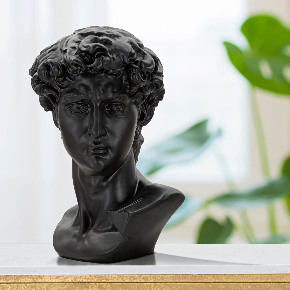 SCULTURA TESTA ANTICA NERA - FERRETTI