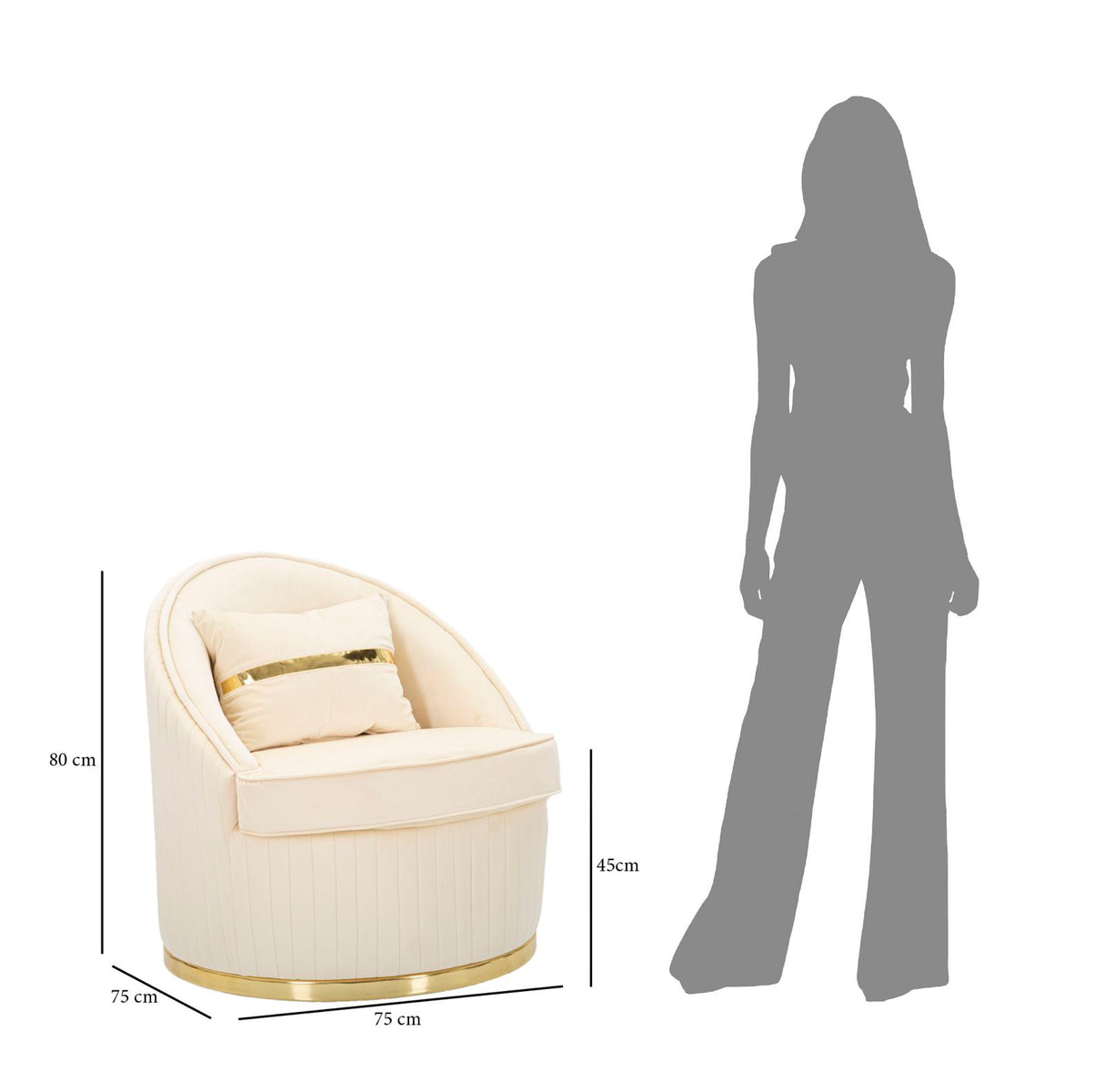 POLTRONA SPACE PLUS CREMA - FERRETTI