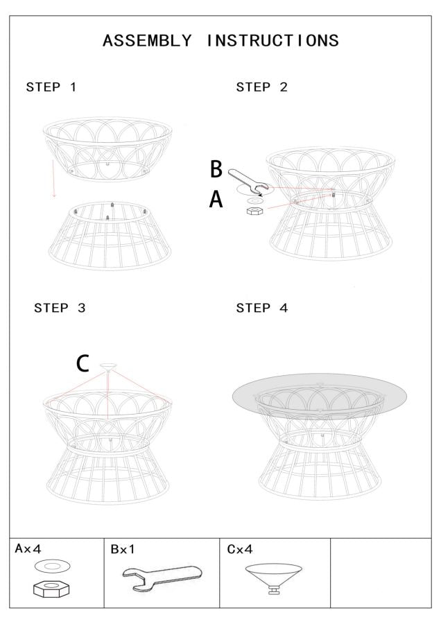 TAVOLO DA CAFFE' PANAMA CIRCLE - FERRETTI