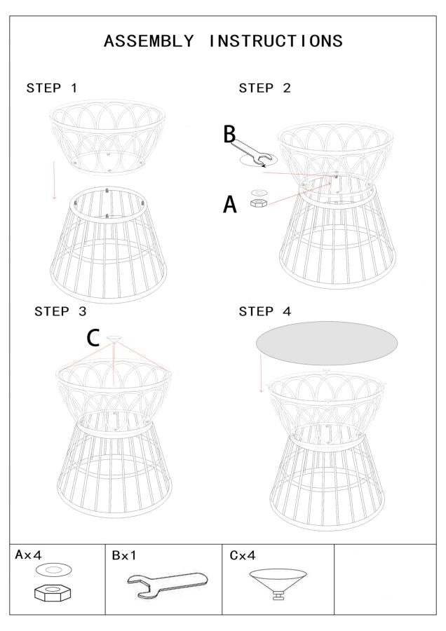 TAVOLO DA CAFFE' PANAMA CIRCLE - FERRETTI
