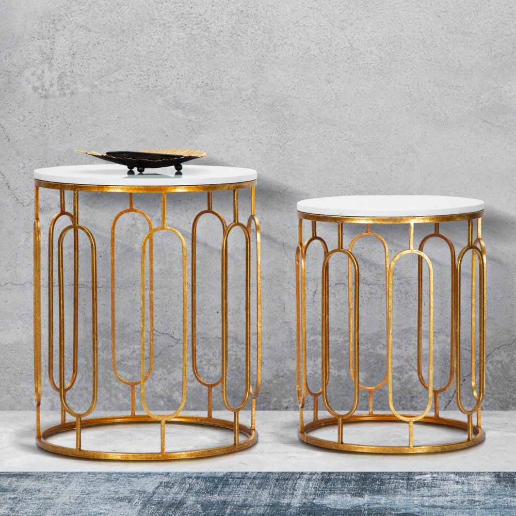 TAVOLINETTI TORY MARBLE COPPIA - FERRETTI