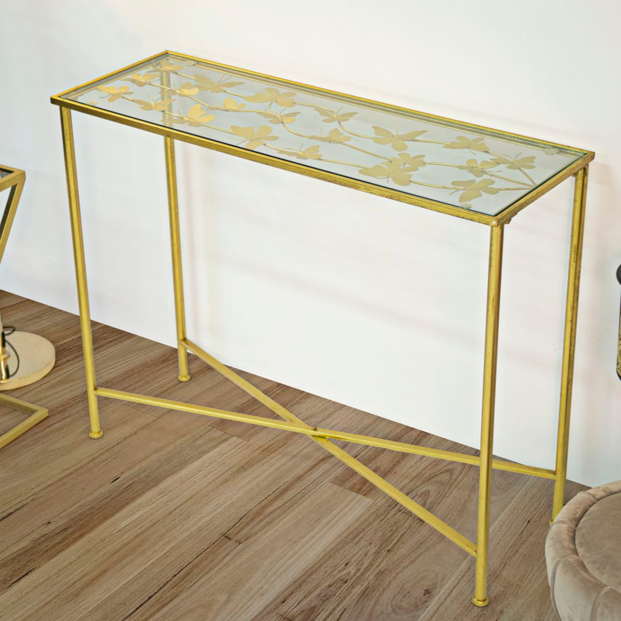 CONSOLE BUTTERFLIES GLASS - FERRETTI