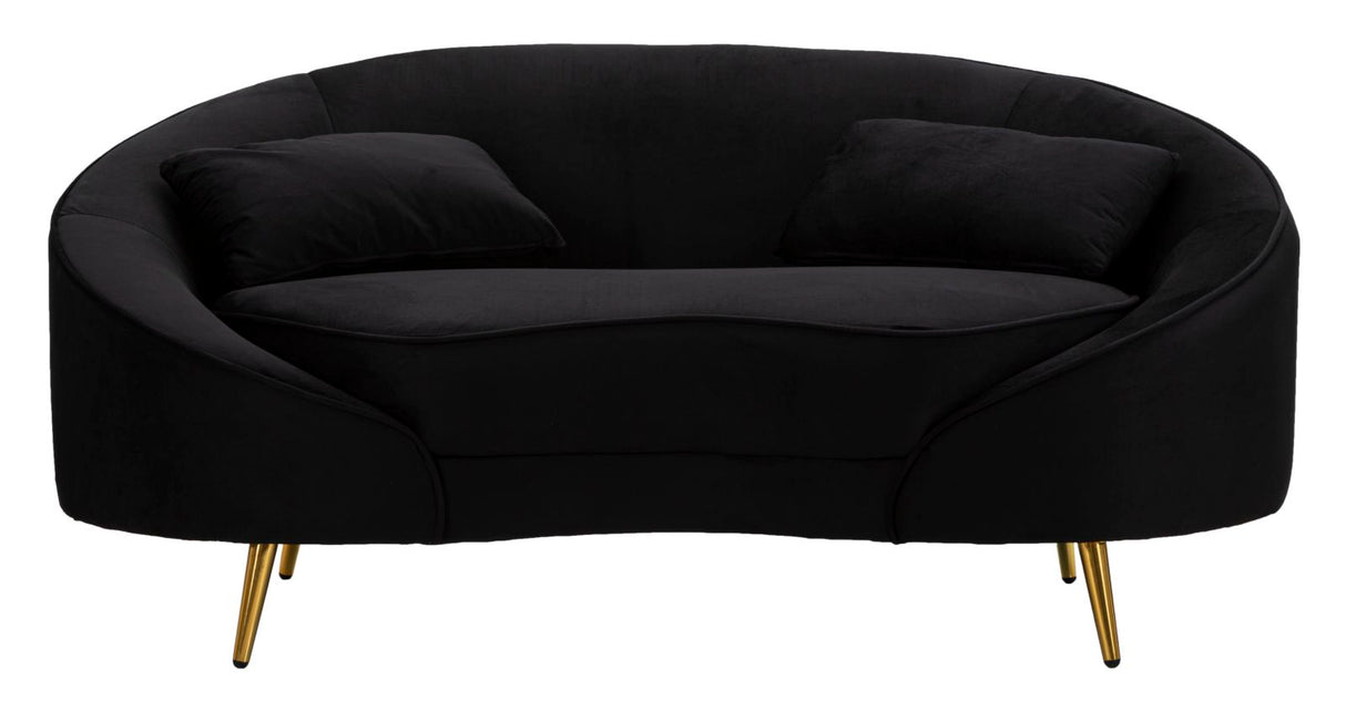 DIVANETTO 2 POSTI OSLO C/CUSCINI NERO - FERRETTI