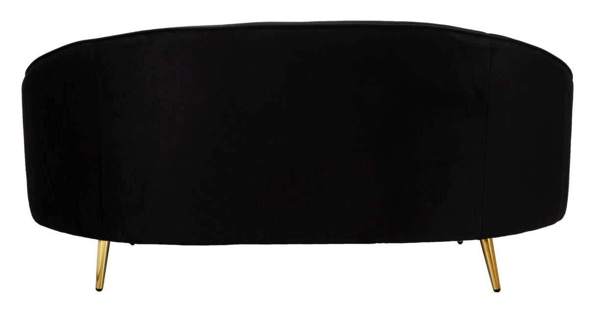 DIVANETTO 2 POSTI OSLO C/CUSCINI NERO - FERRETTI