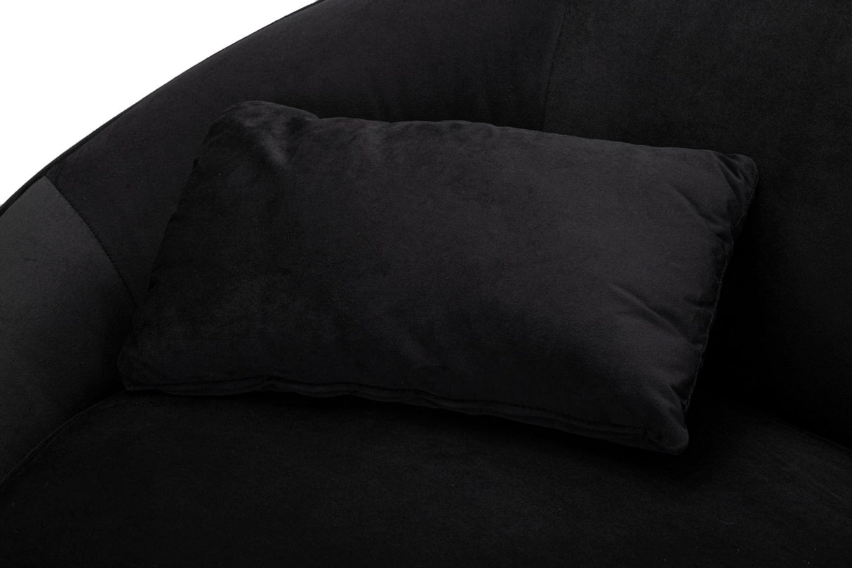 DIVANETTO 2 POSTI OSLO C/CUSCINI NERO - FERRETTI