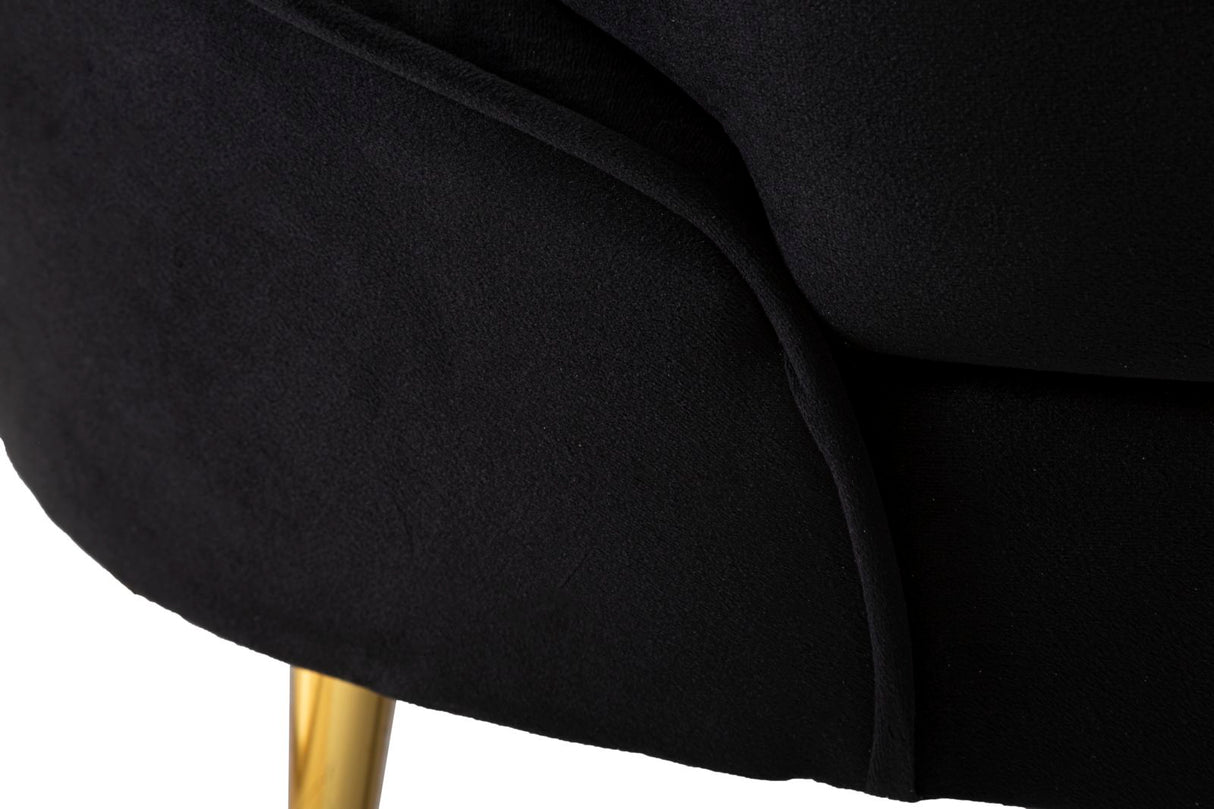 DIVANETTO 2 POSTI OSLO C/CUSCINI NERO - FERRETTI