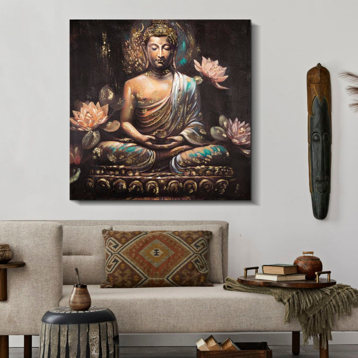 DIPINTO SU TELA BUDDHA -A- FERRETTI