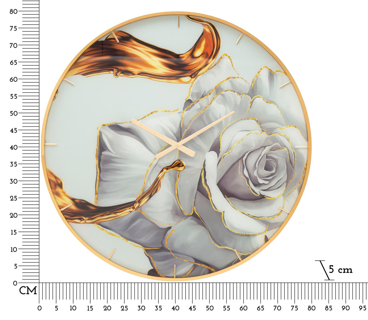 OROLOGIO GLASS ROSE CM Ø 80X5 - FERRETTI
