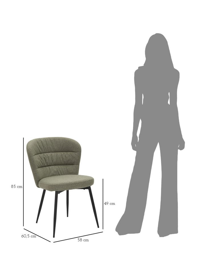 SEDIA LOSANNA VERDE SET 2 PZ - FERRETTI