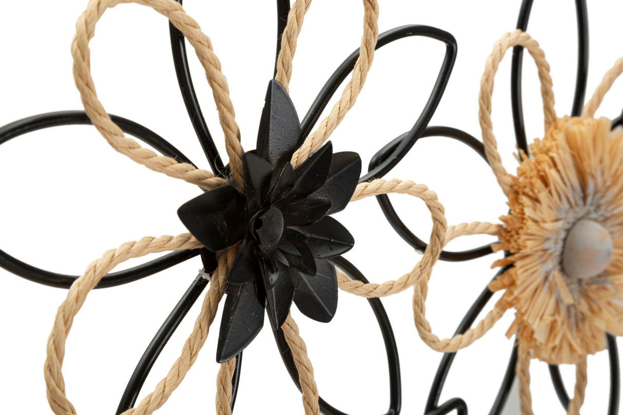 PANNELLO IN FERRO E RAFFIA FLOW - FERRETTI