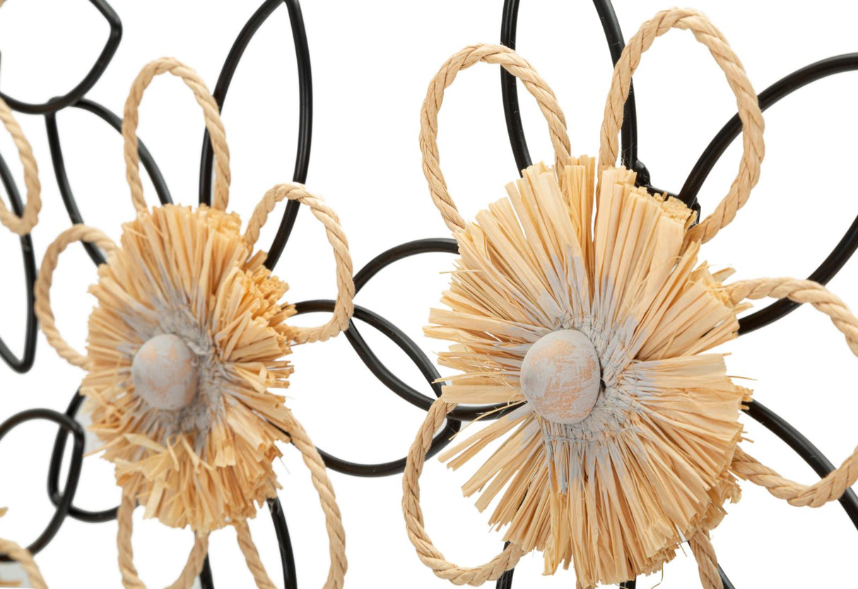 PANNELLO IN FERRO E RAFFIA FLOW - FERRETTI