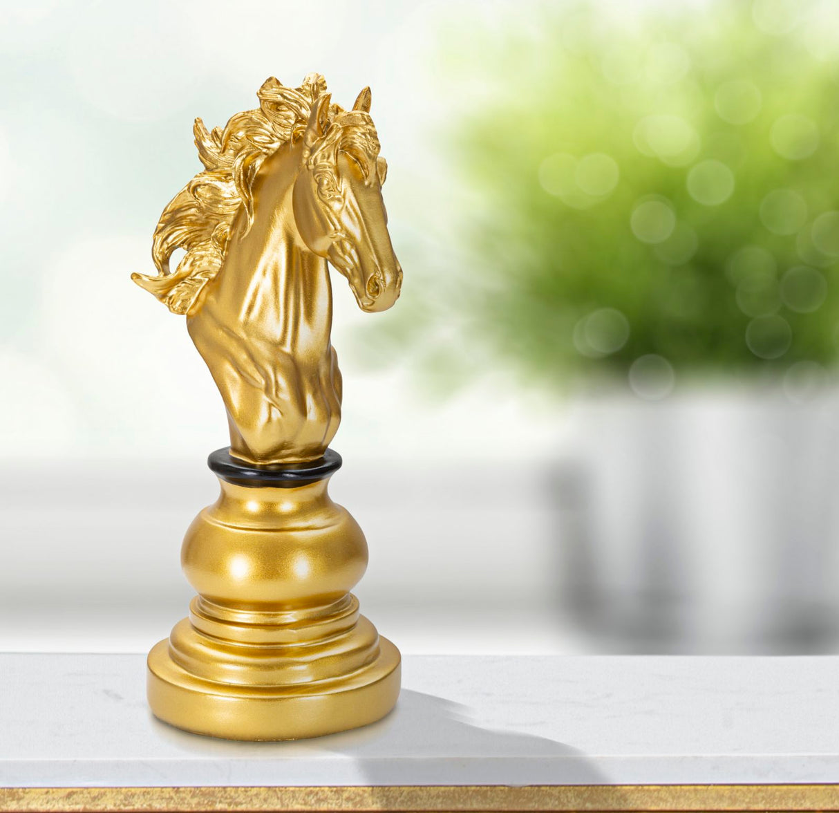 CAVALLO ORO E NERO CM 14X11X27 - FERRETTI