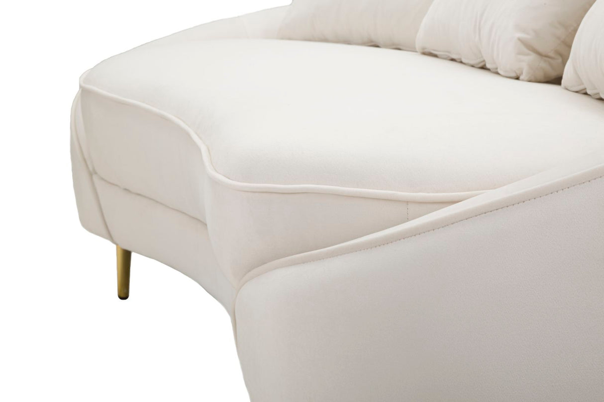 DIVANO 3 POSTI OSLO C/CUSCINI CREMA - FERRETTI