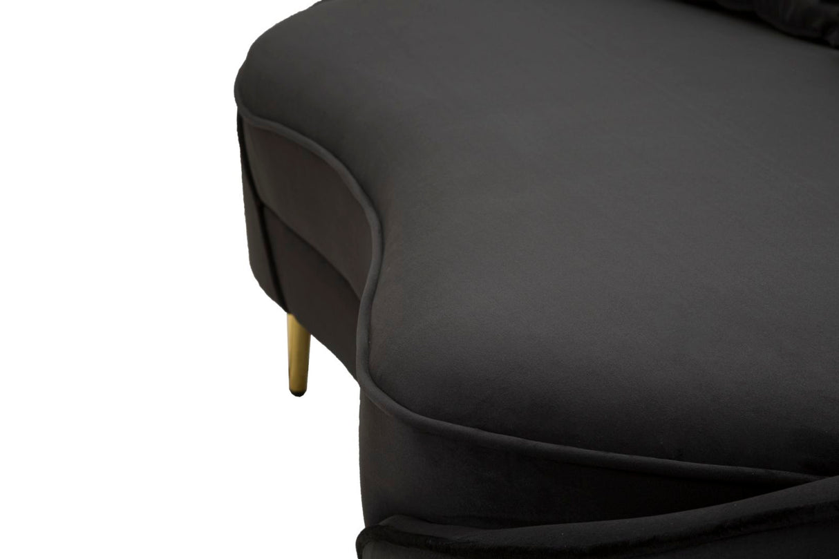 DIVANO 3 POSTI OSLO C/CUSCINI  NERO - FERRETTI