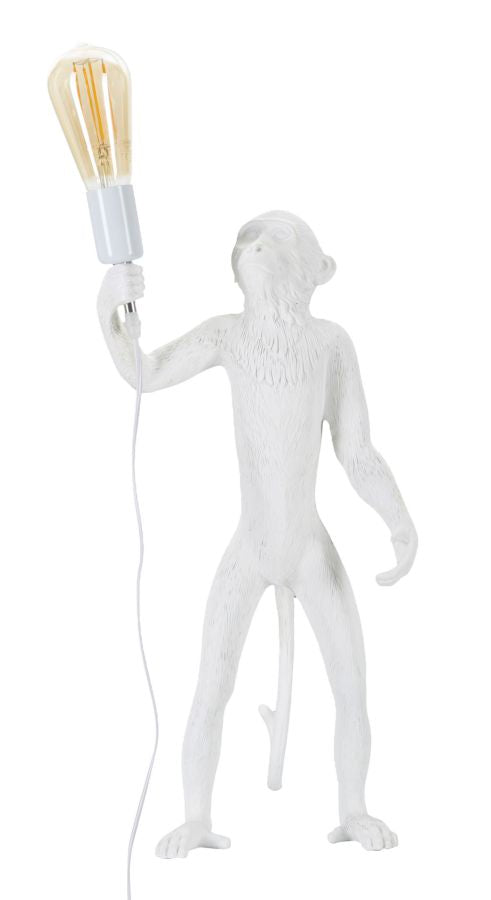 LAMPADA DA TAVOLO MONKEY BIANCO CM Ø 20X64