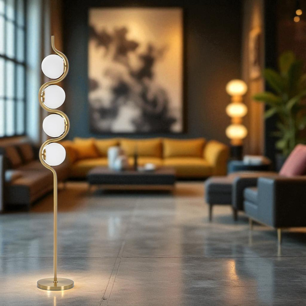 LAMPADA DA TERRA GLAMY S 4 LUCI - FERRETTI