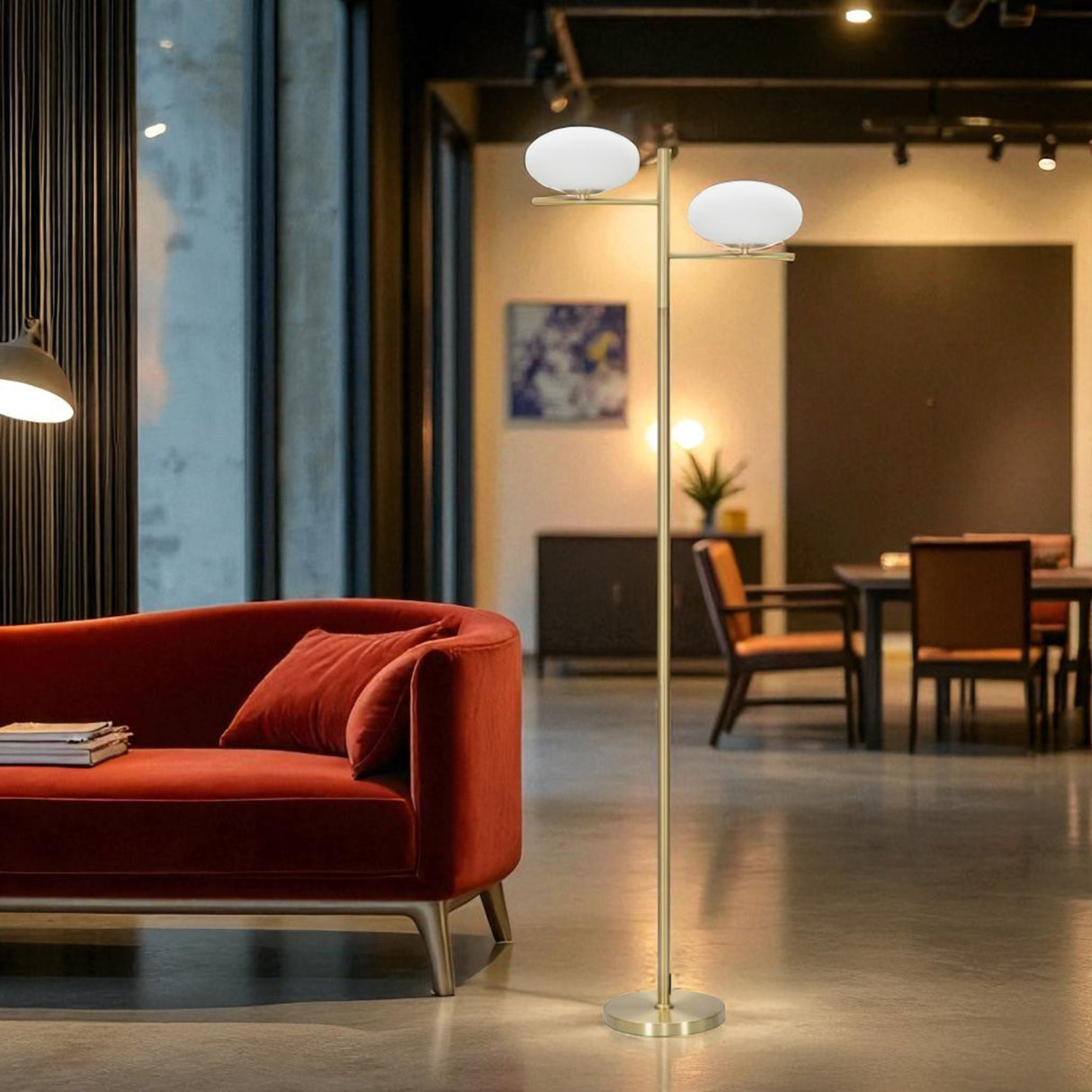 LAMPADA DA TERRA OVAL GLAMY - FERRETTI