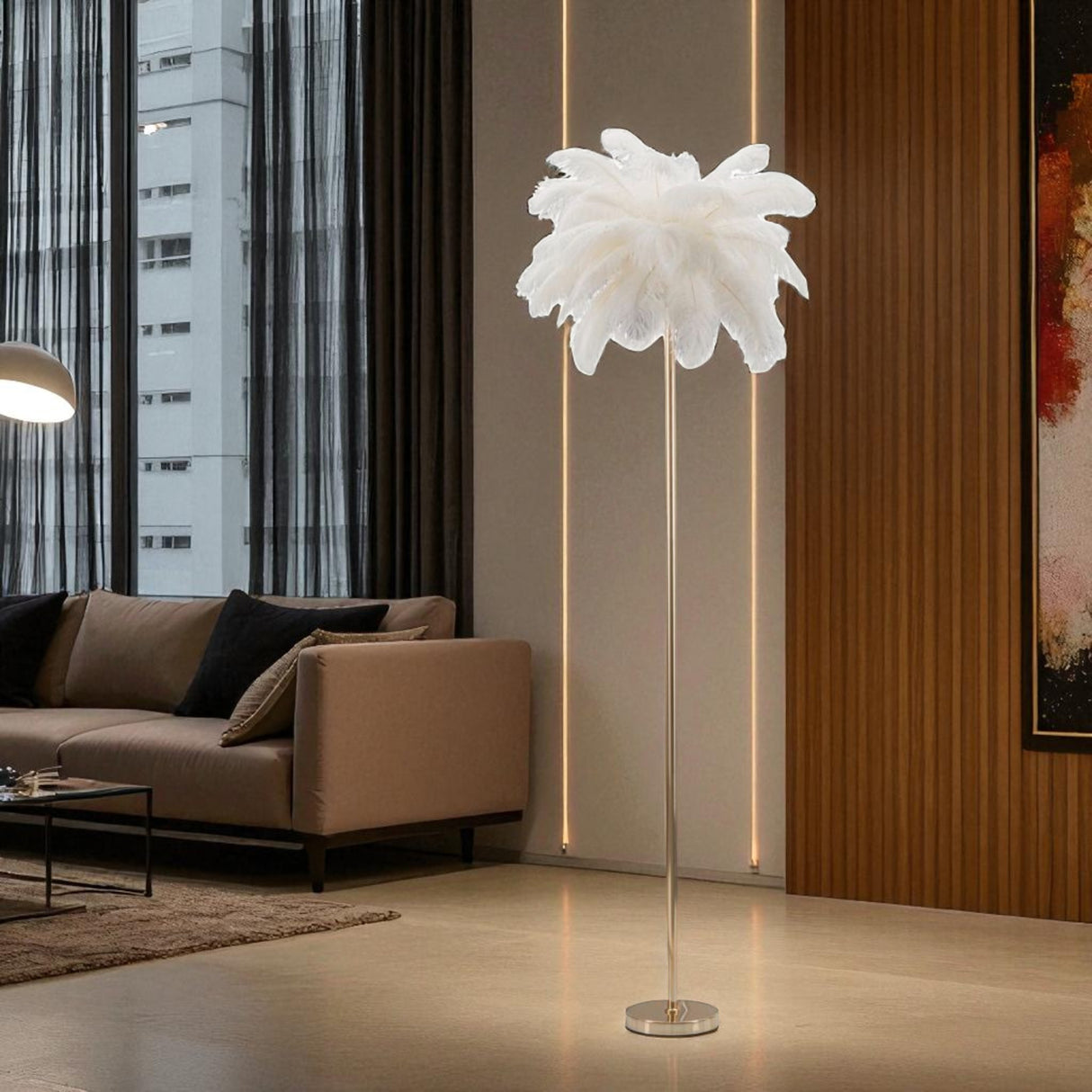 LAMPADA DA TERRA PALM BIANCA - FERRETTI