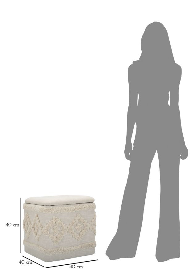 PUFF CONTENITORE DAMASCO QUADRATO - FERRETTI