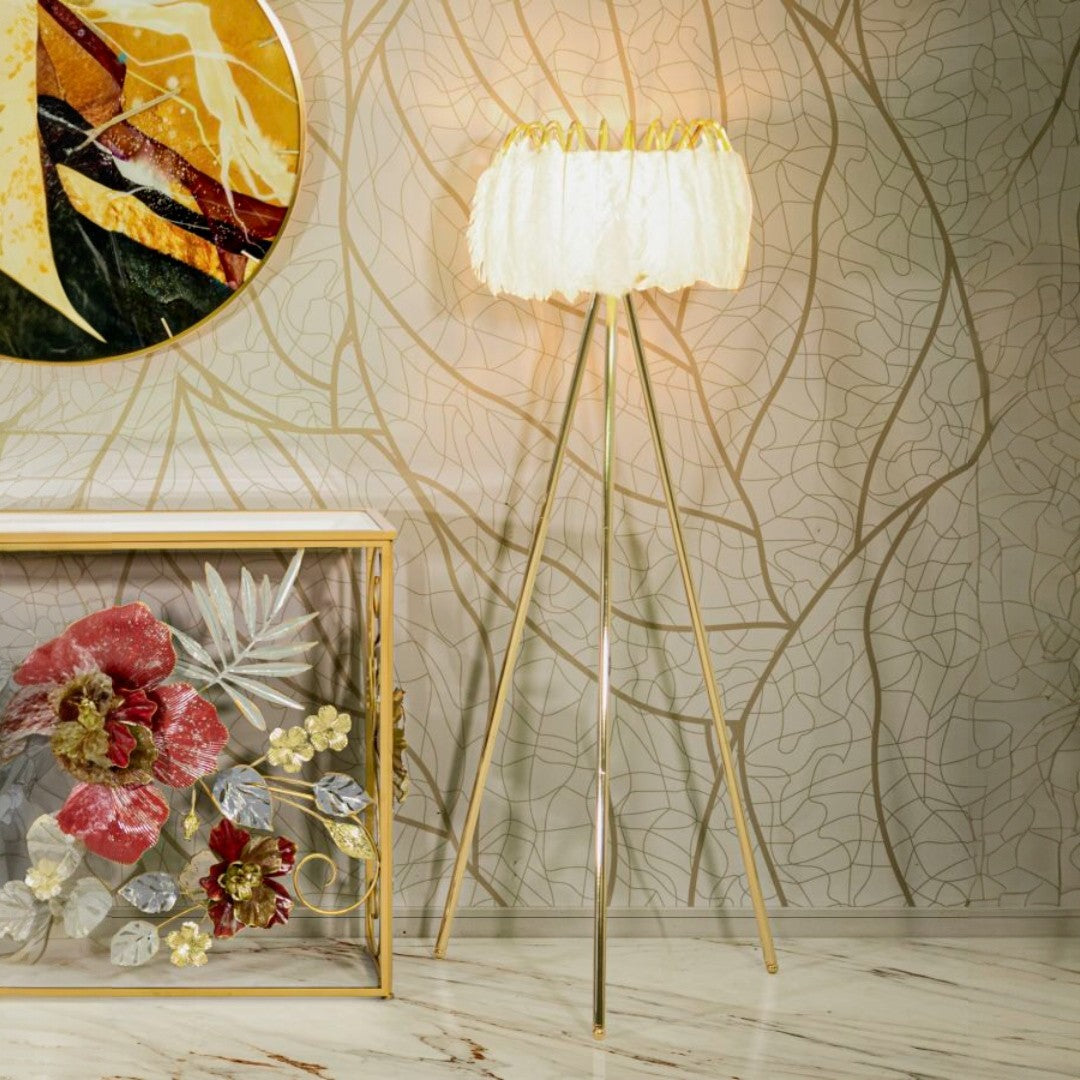 LAMPADA DA TERRA FEATHER STAND - FERRETTI