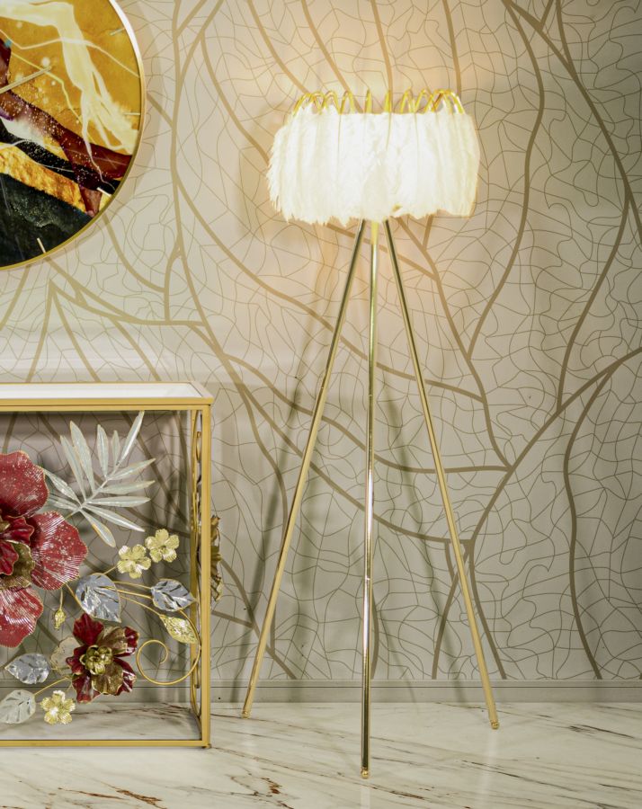 LAMPADA DA TERRA FEATHER STAND - FERRETTI