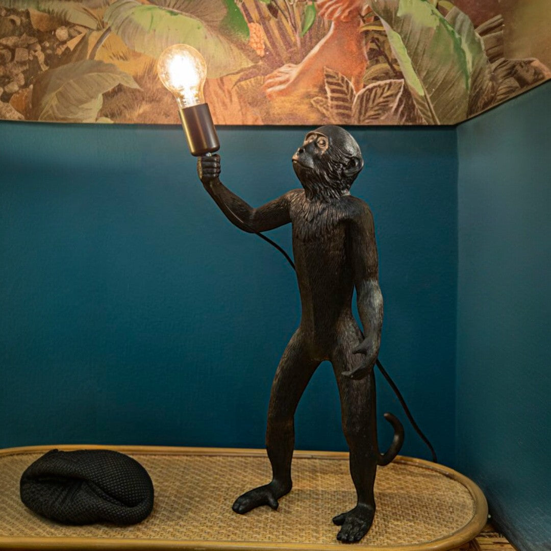 LAMPADA DA TAVOLO MONKEY NERO - FERRETTI