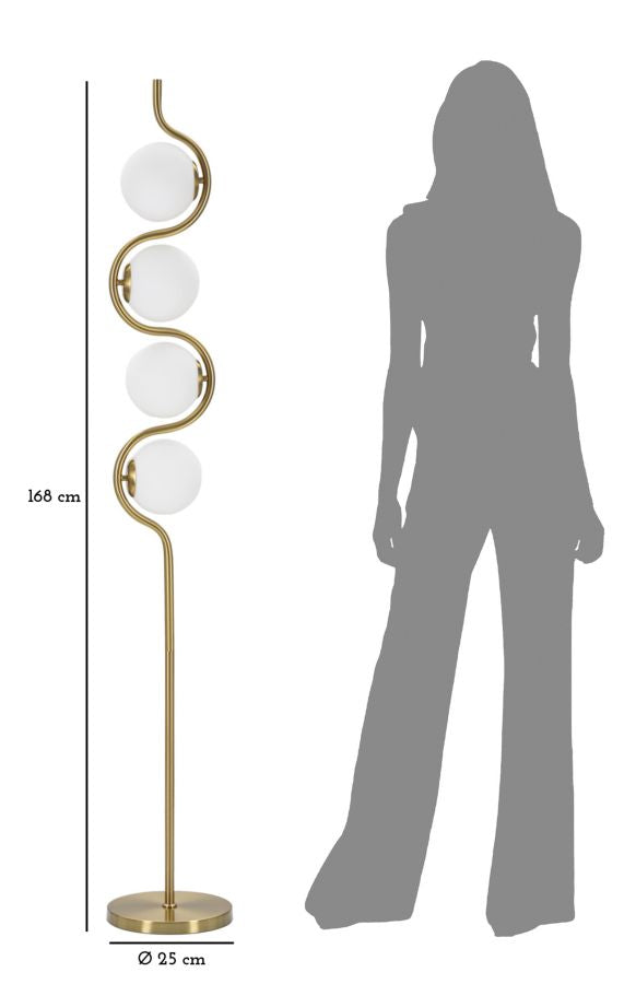 LAMPADA DA TERRA GLAMY S 4 LUCI - FERRETTI