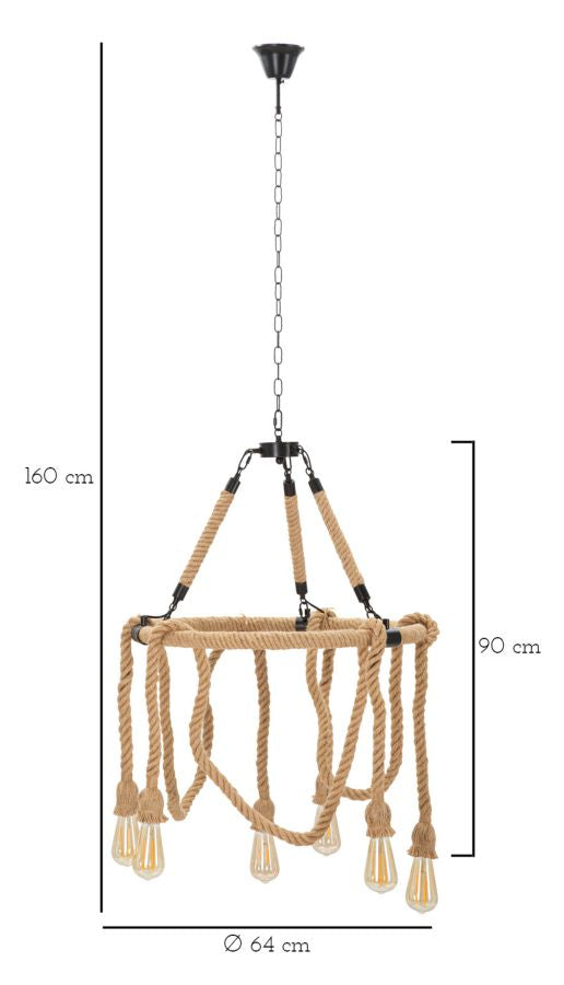 LAMPADARIO ROPE CIRCLE - FERRETTI