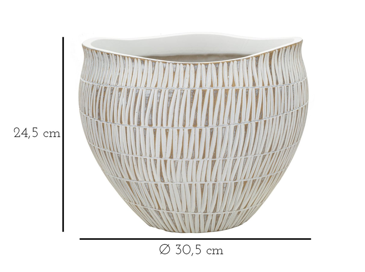 CACHEPOT RESINA STIKY CM Ø 30,5X24,5 - FERRETTI