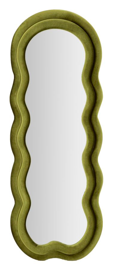 SPECCHIO DA MURO  MIKI VELLUTO VERDE CM 60X4X160