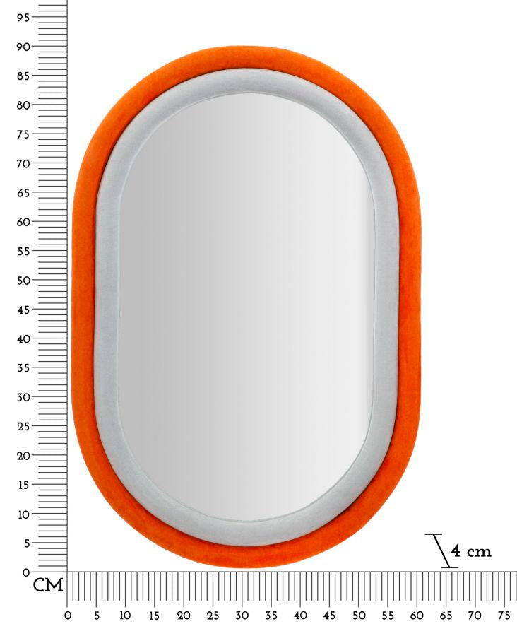 SPECCHIO DA MURO ANTONY VELLUTO ARANCIO/MIX - FERRETTI