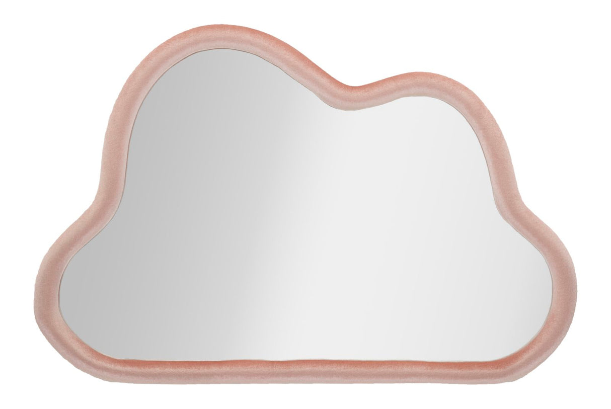 SPECCHIO DA MURO CLOUD VELLUTO ROSA CM 90X4X60