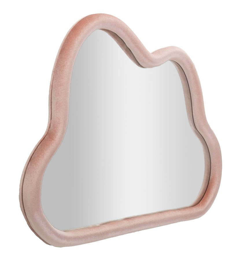 SPECCHIO DA MURO CLOUD VELLUTO ROSA - FERRETTI
