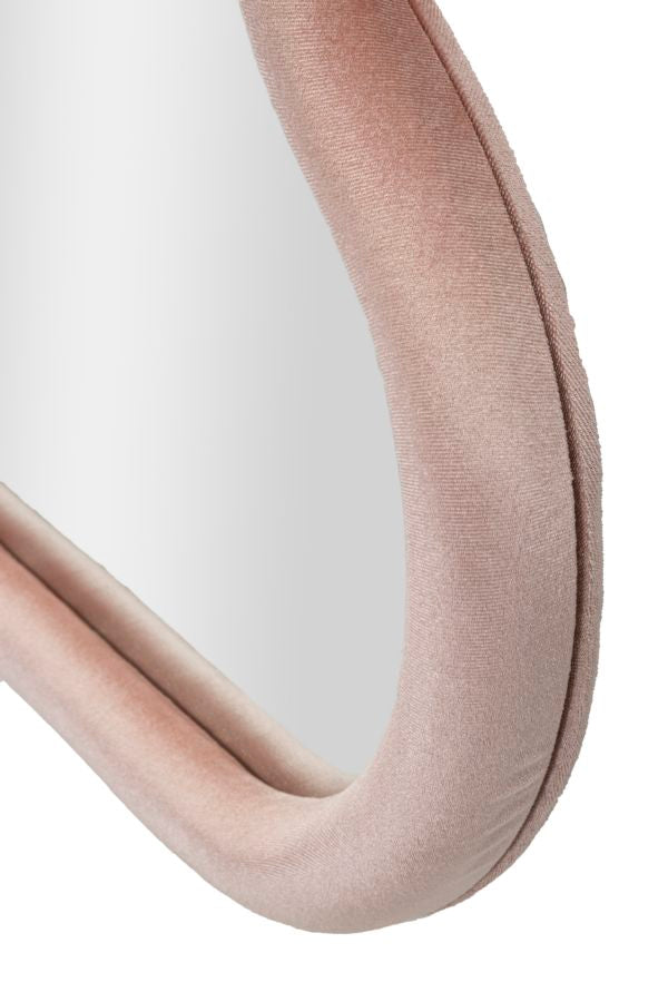 SPECCHIO DA MURO CLOUD VELLUTO ROSA - FERRETTI