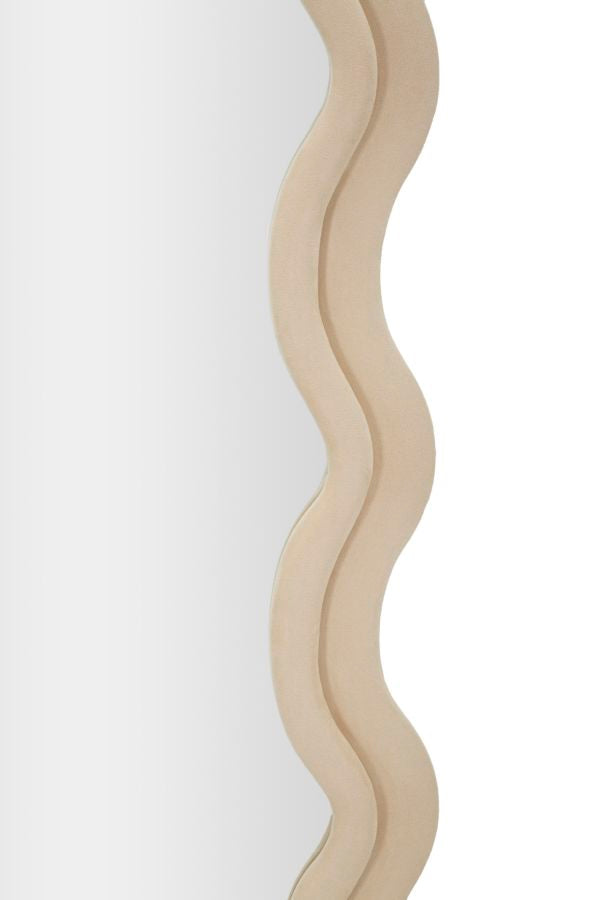 SPECCHIO DA MURO EMILY VELLUTO CREMA - FERRETTI