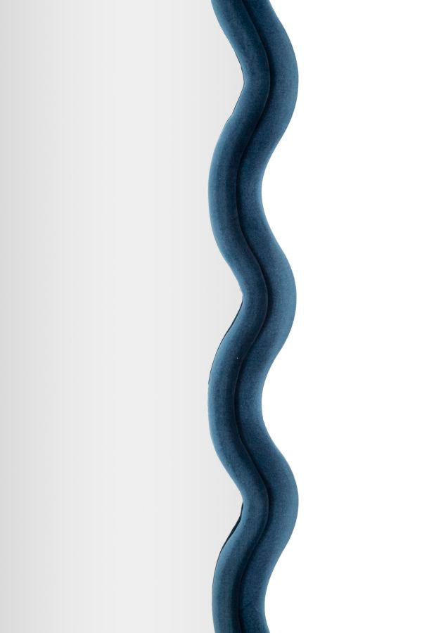 SPECCHIO DA MURO EMILY VELLUTO BLU - FERRETTI