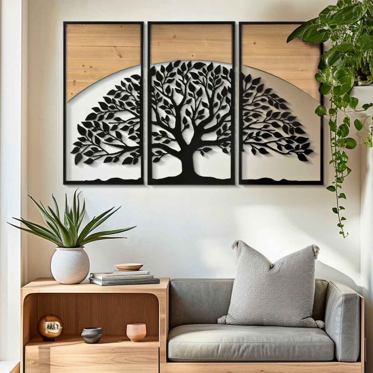 PANNELLO DA MURO ARC FERRO E WOOD SET 3PZ - FERRETTI