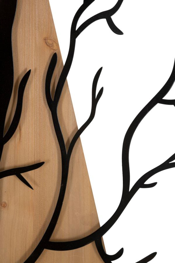 PANNELLO DA MURO BIRD FERRO E WOOD SET 4PZ - FERRETTI