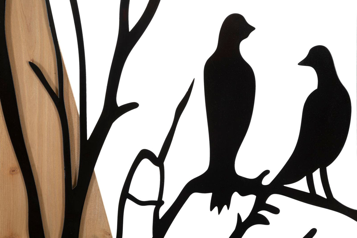 PANNELLO DA MURO BIRD FERRO E WOOD SET 4PZ - FERRETTI