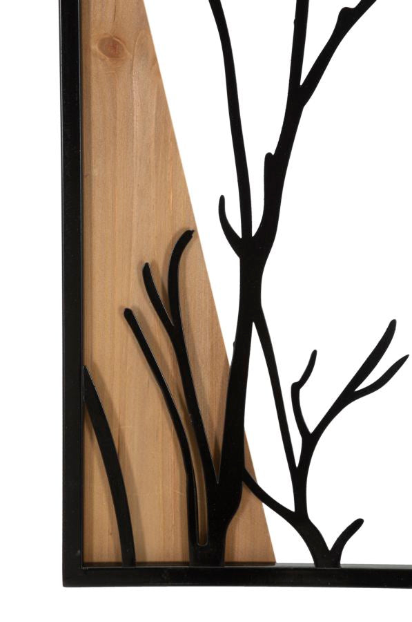 PANNELLO DA MURO BIRD FERRO E WOOD SET 4PZ - FERRETTI