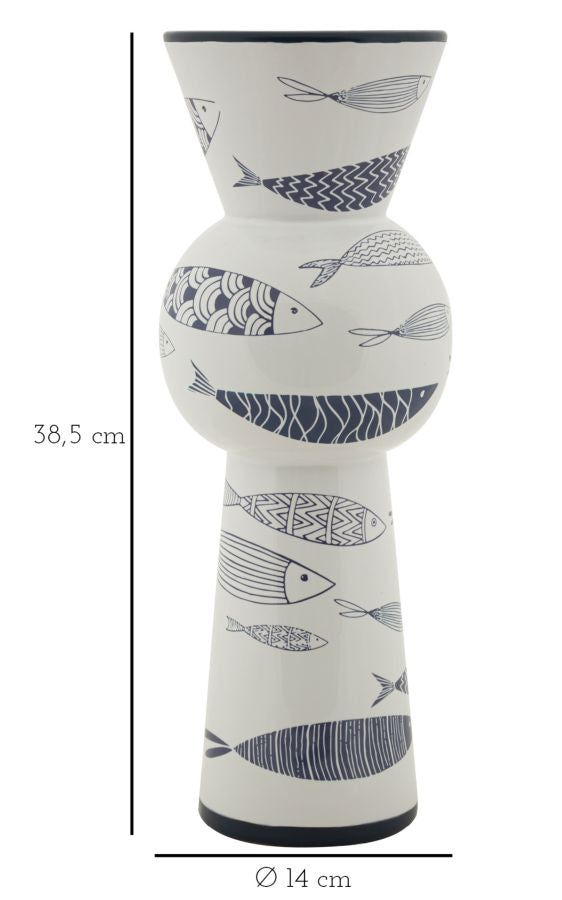 VASO CERAMICA FISH TALL - FERRETTI