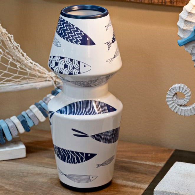 VASO CERAMICA FISH DOUBLE - FERRETTI