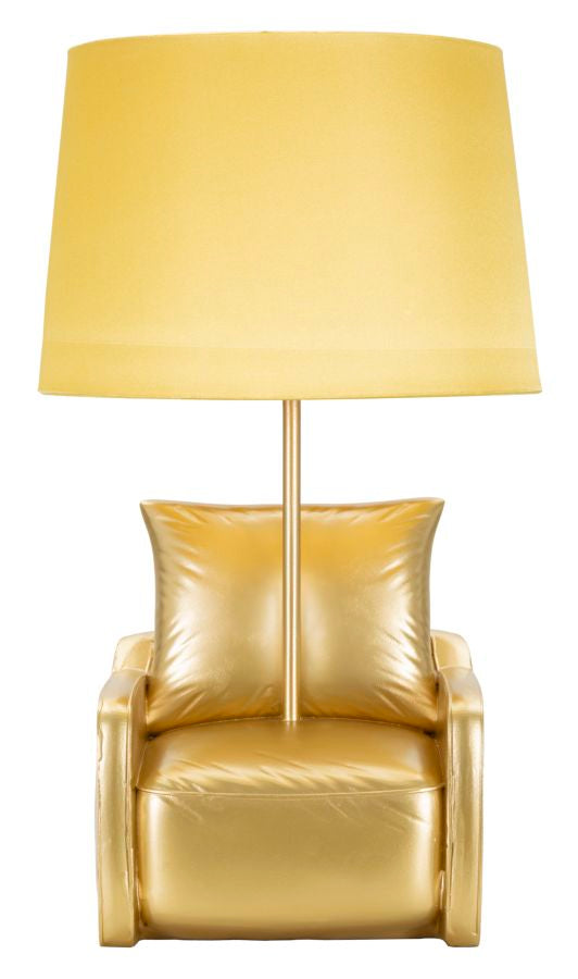 LAMPADA DA COMODINO MIDCENTURY GIALLA CM Ø 26X46